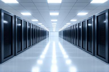 Spotless, dust-free server room ready for equipment installation